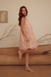 Tutu mini dress with belt in Pink