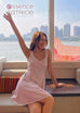 Fashion week linen mini dress in pink