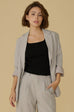 Élune double breasted blazer in grey