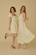Menton lemon embroidery maxi dress