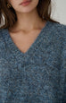 Snowy Knit wool blend Sweater in Blue