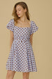 Tuscan sunshine polka dot mini dress