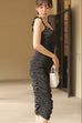 Girls night out ruching midi dress