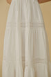 V neck linen lace maxi dress