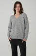 Snowy Knit wool blend Sweater in Grey
