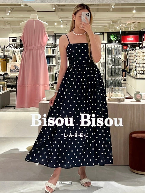 Polka Dot Silky Maxi Dress