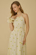 Menton lemon embroidery scrunchie