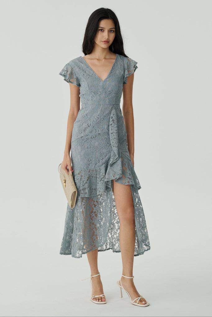 A love letter lace dress in blue
