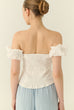 Summerwood off shoulde cotton top in white