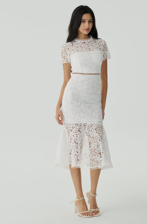Dream land two ways lace dress in white