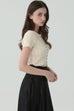 Breezy knit shirt in beige