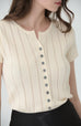 Breezy knit shirt in beige