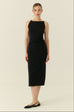 Café de minuit midi dress in black