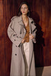 Mori style trench coat in strip