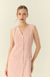 The parisian button down shift dress in pink