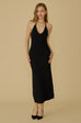 Halter v neck knit dress