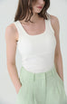 Ivory draft tank top in white
