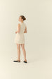 The parisian button down shift dress in beige