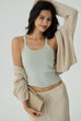 Quiet luxury knit top in green