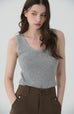 Lace whisper tank in grey