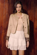 Velvet ivory suede jacket