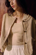 Velvet ivory suede jacket