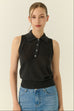 Golden hour knit top in black