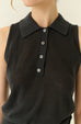 Golden hour knit top in black