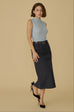 Secret shimmer turtleneck top in sky blue