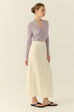 Cooling knit from tie cardigan in purple