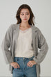 Wool blend knit blazer in Grey