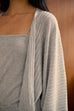 Cool breeze V neck cardigan in grey