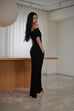 Airport outfit elastic set in Black
