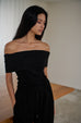 Airport outfit elastic set in Black
