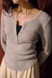 Just be you dual-tone sweater in grey