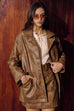 Faded glow faux leather jacket