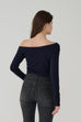 LYN Elastic Multi Way Top in Navy