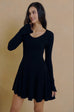Soft and sweet long sleeve knit dress
