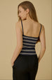 Navy blue stripes set