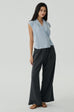 Cannes wide leg pants in grey