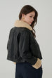 Top gun shearling faux leather jacket