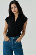 Keep in line cooling knit top in black