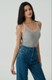Sporty and chic bra top in grey