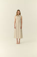 Élune classic maxi shirt dress in beige