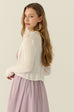 Pretty babe cooling knit cardigan in white