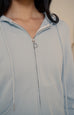 Baby blue zipper hoodie