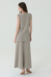 Minimal slit sleeveless top
