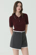 Cherry line shirt in burgundy