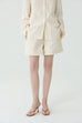 Leafline high-waisted shorts