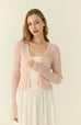 Pretty babe cooling knit cardigan in pink